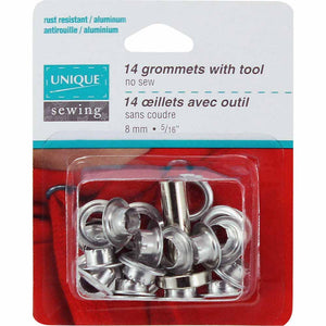 2 Part Grommets with Tool - Silver - 8mm (5/16")