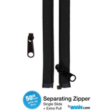 By Annie 50" Separating Zipper + Extra slide