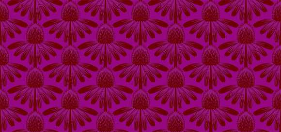 PREORDER - Anna Maria Textiles - Indelible - Coneflower in Magenta