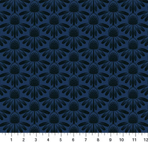 Anna Maria Textiles - Indelible - Coneflower in Midnight