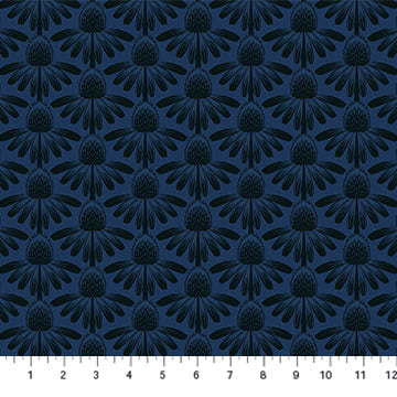 Anna Maria Textiles - Indelible - Coneflower in Midnight
