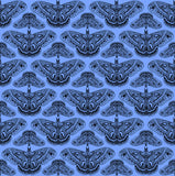 PREORDER MARCH - Anna Maria Textiles - Indelible Ink - Cecropia in Cerulean