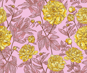 PREORDER - Anna Maria Textiles - Indelible - Quilt Backing 108" Peony in Sunshine