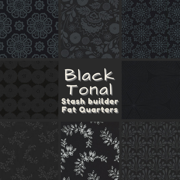 Black Tonal Stash Builder Bundle - Fat Quarters