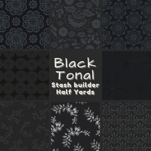 Black Tonal Stash Builder Bundle - Half Yards