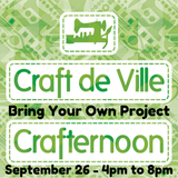 Crafternoon – Apportez votre propre projet – 26 septembre