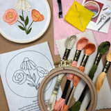 Flower Trio Embroidery Kit - MCreativeJ
