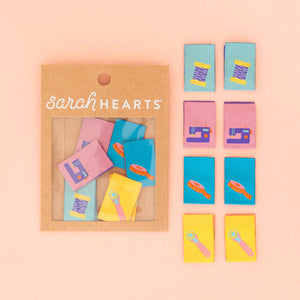 Sarah Hearts - Multipack Woven Labels - Tied With a Ribbon Sewing Notions