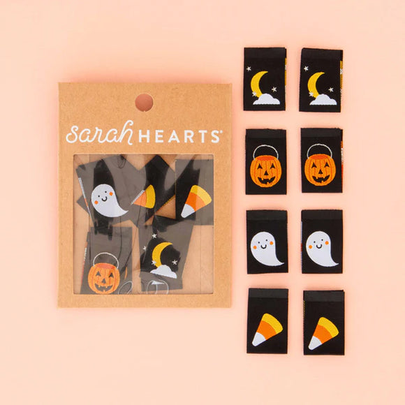 Sarah Hearts - Multipack Woven Labels - Halloween Icons