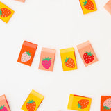 Sarah Hearts - Multipack Woven Labels - Strawberries