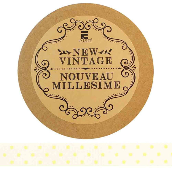 Cotton Polka Dot Ribbon - Yellow - 15mm - Elan - Craft de Ville
