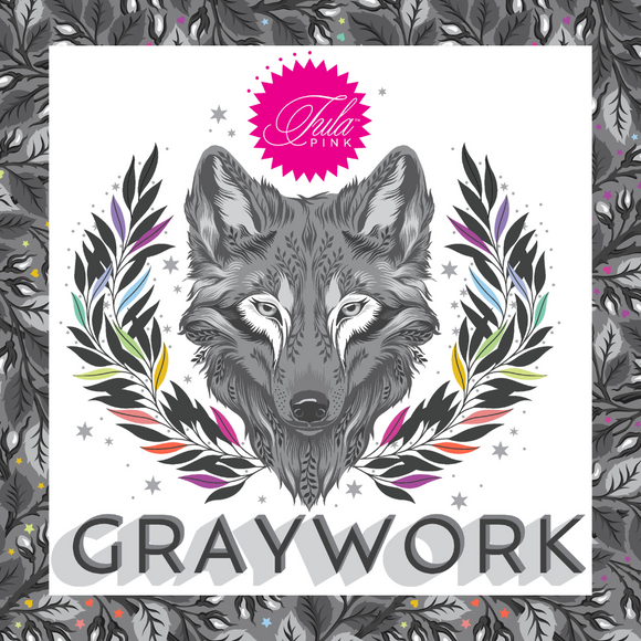PREORDER OCTOBER - Tula Pink - Graywork + True Colors - Fat Quarter Pack