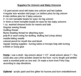 Unicorn & Baby Pattern - Incipient Madness - Incipient Madness - Craft de Ville