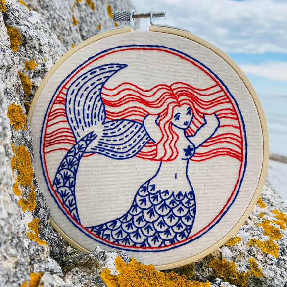 Hook, Line & Tinker - Mermaid Complete Embroidery Kit