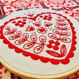 Hook, Line & Tinker - Nordic Heart Complete Embroidery Kit