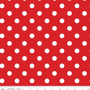 Simple Pleasures - Red Polka Dots - 3 Yards Quilt Backing 108"